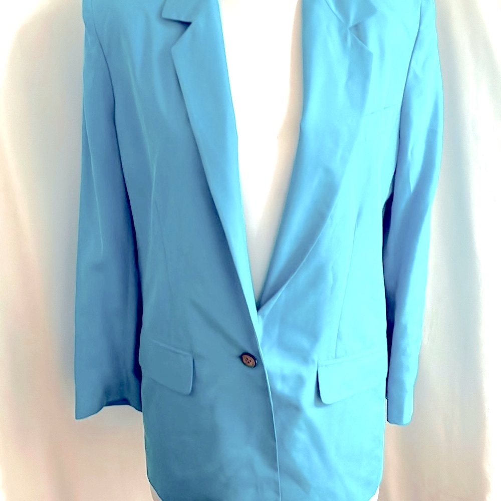 ❤️ Women’s EUC Vintage 90s Y2K COLLECTION POINT OF VIEW 100% Silk Jacket Sz 4 - Picture 2 of 13